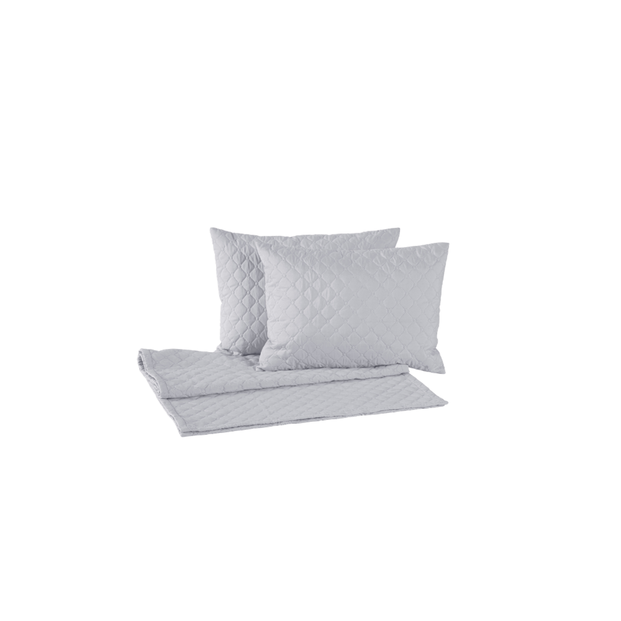 Kit Peseira Queen 5 Peças Microfibra Matelassê com Almofada Cheia Branco
