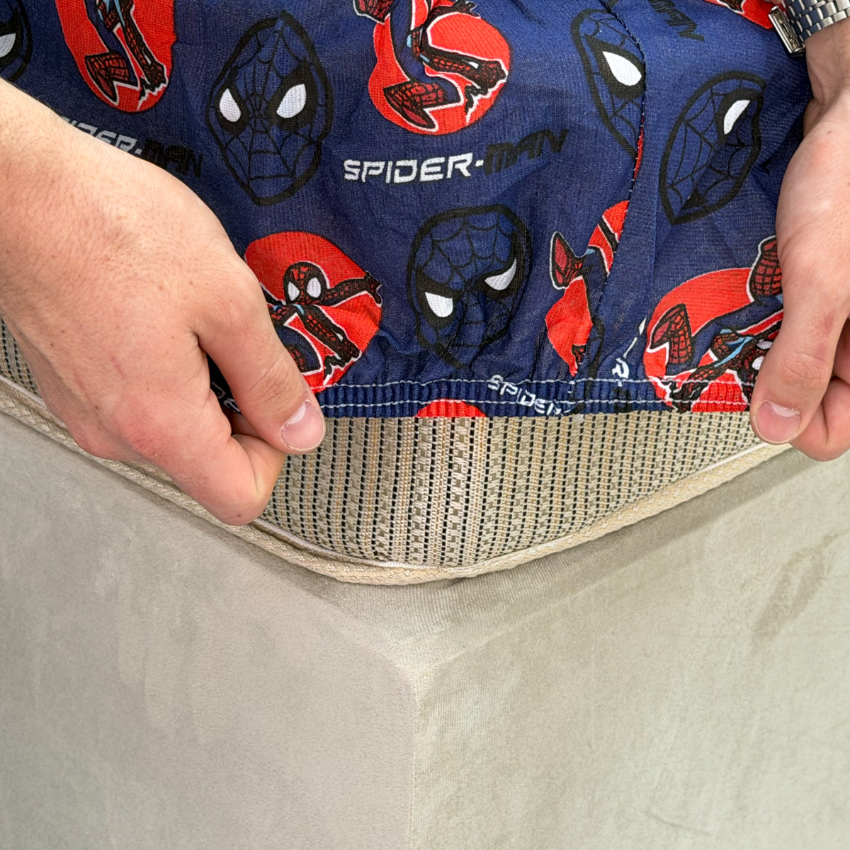 Jogo de Lençol Solteiro Homem-Aranha 2 Peças Malha 70% Algodão
