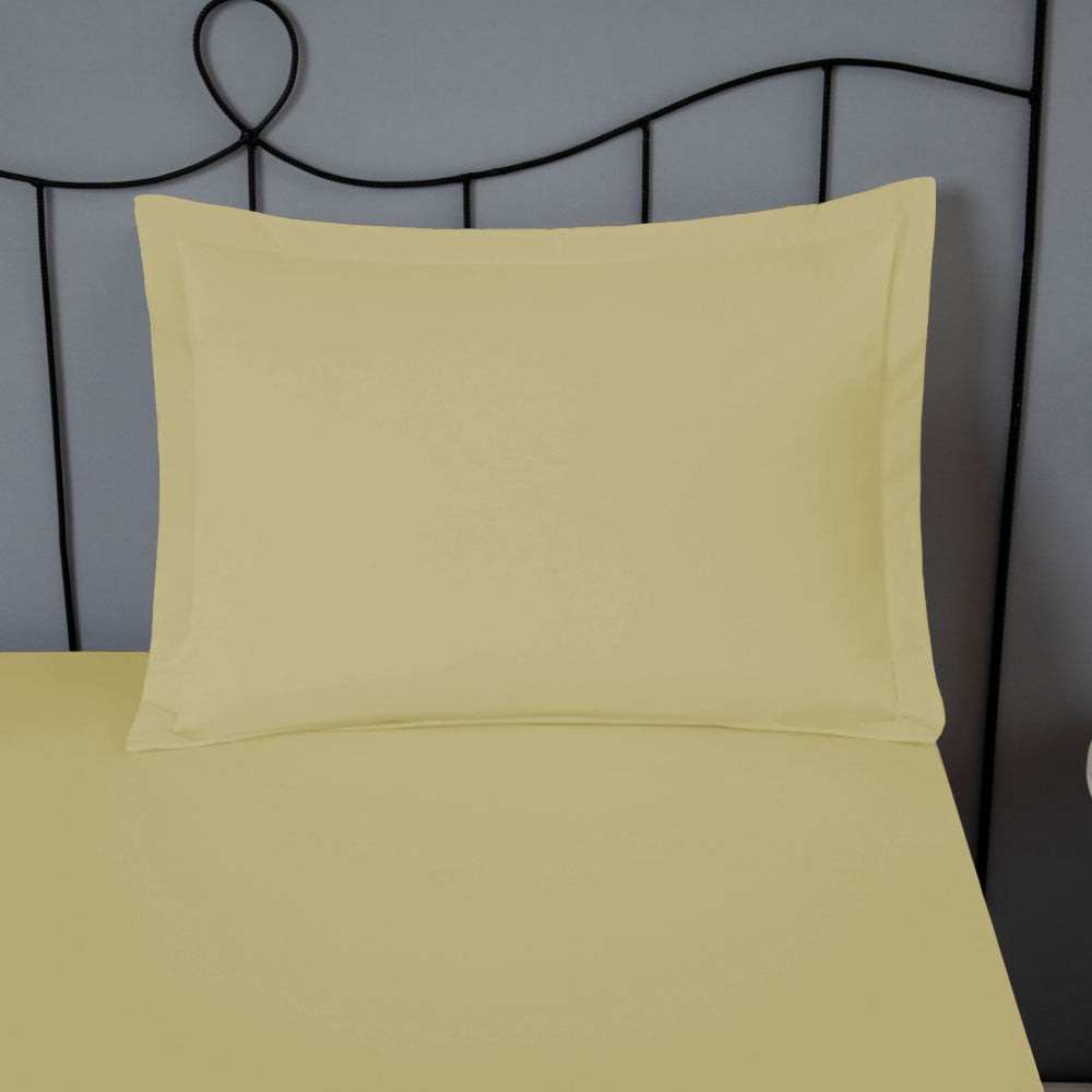 Porta-Travesseiro Dia a Dia 50 x 70 cm Percal 180 Fios Amarelo