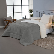 Coberdrom Soft King Dupla Face Sherpa Carneiro 230 x 280 cm Cinza