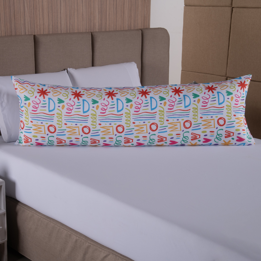 Fronha para Travesseiro Fofuxão 46 x 146 cm Microfibra com Zíper Crown