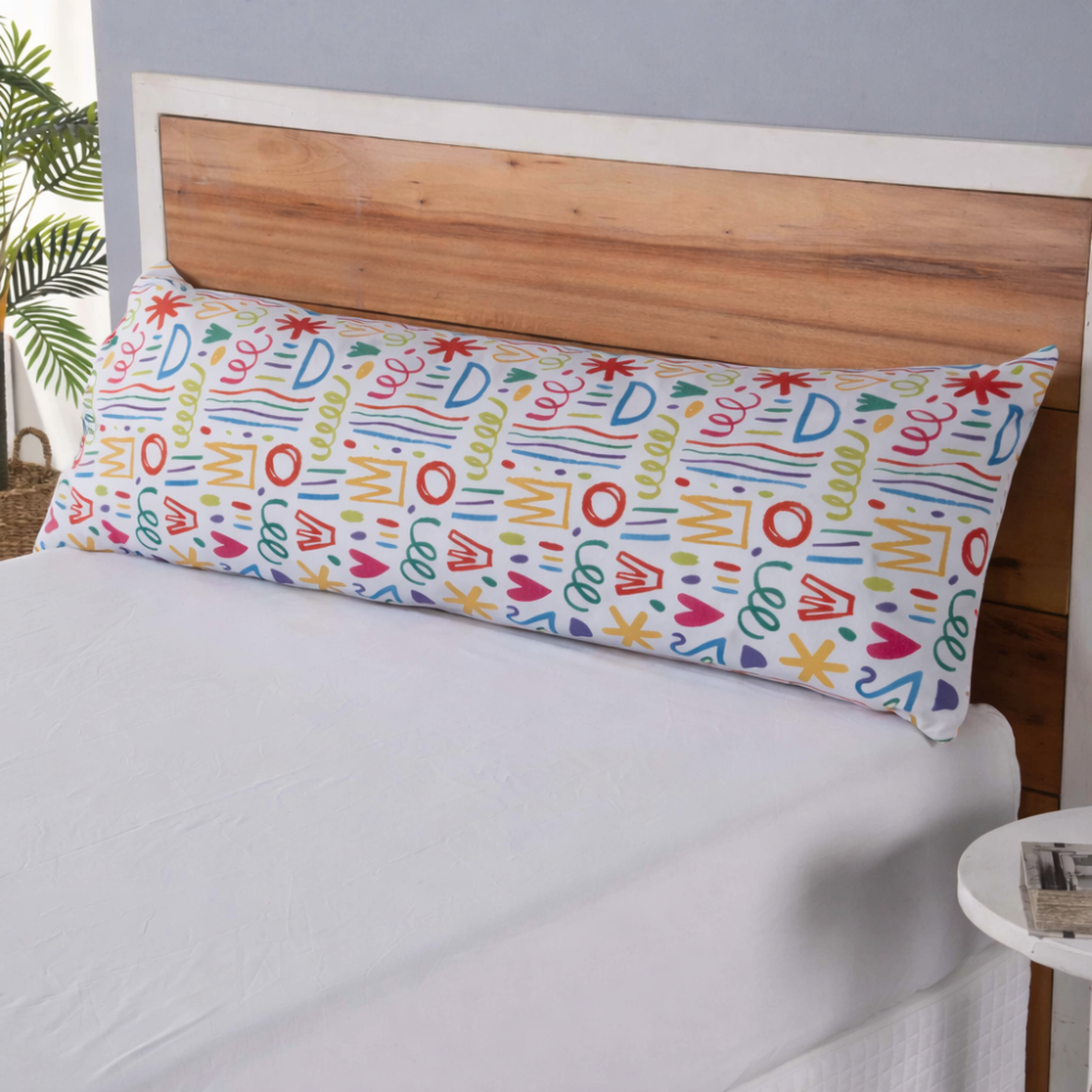 Fronha para Travesseiro Fofuxão 46 x 146 cm Microfibra com Zíper Crown
