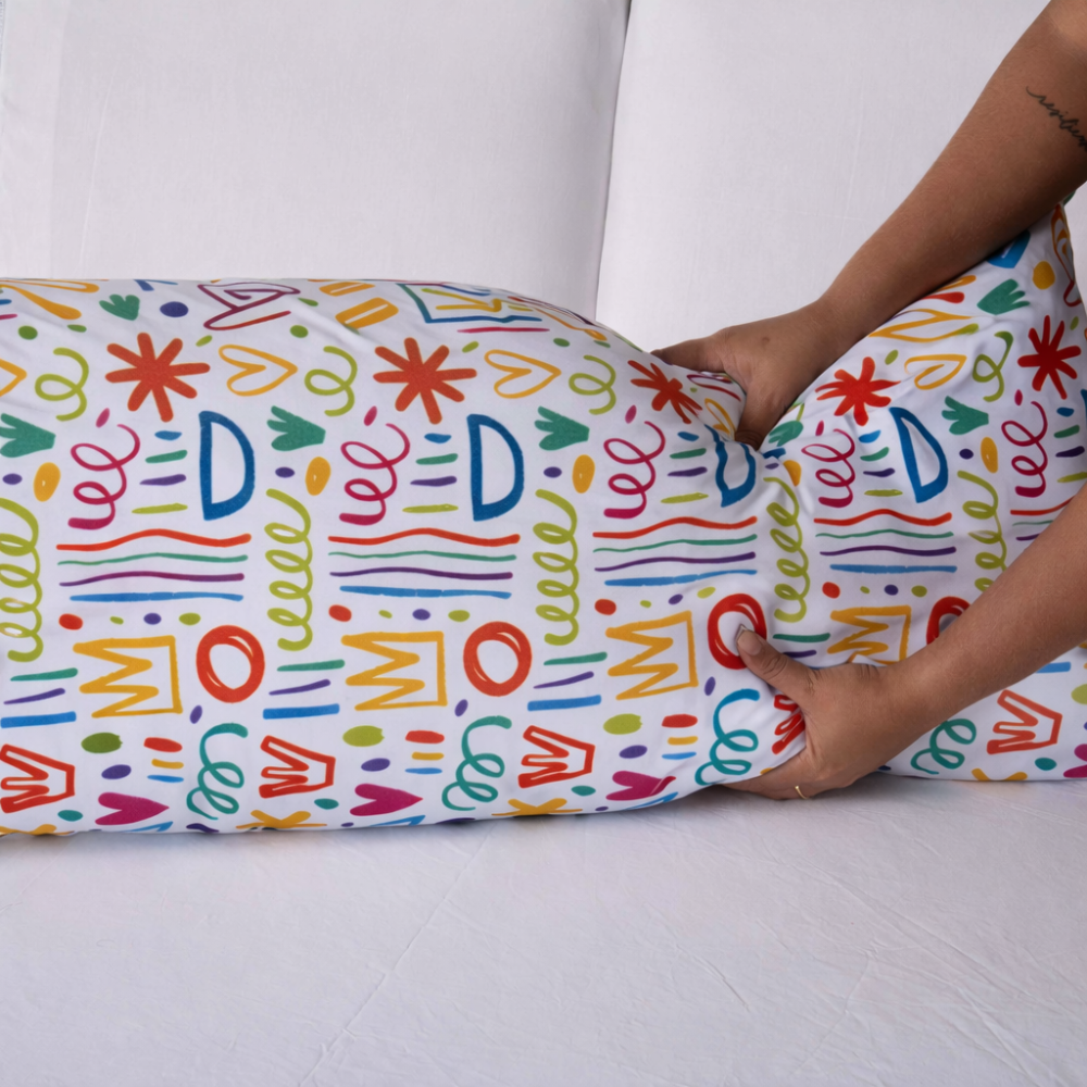 Fronha para Travesseiro Fofuxão 46 x 146 cm Microfibra com Zíper Crown