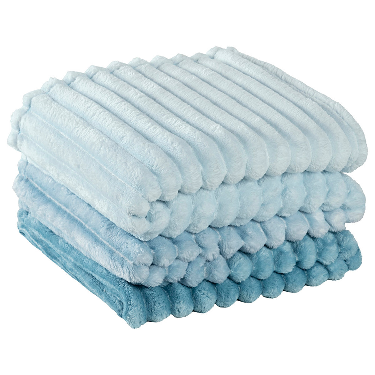 Cobertor Ultrasoft Fluffy Queen Microfibra Flannel 320g/m² Aqua