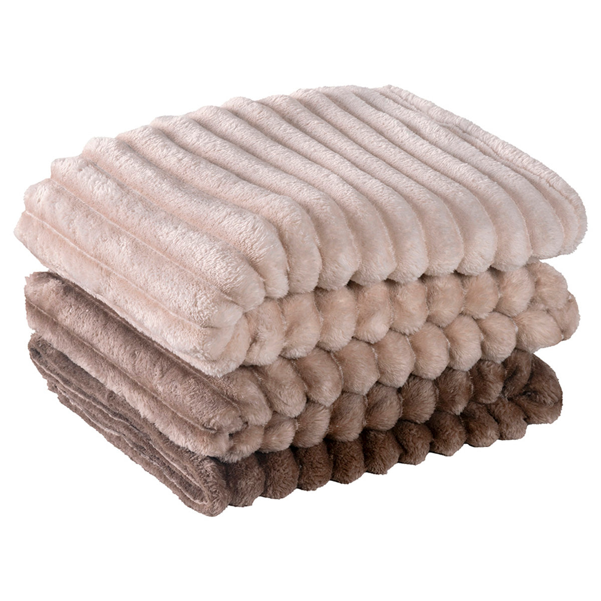Cobertor Ultrasoft Fluffy Queen Microfibra Flannel 320g/m² Cappuccino