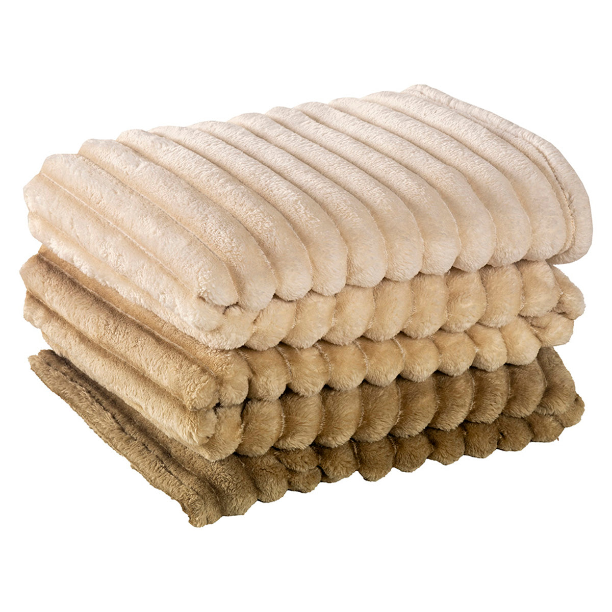 Cobertor Ultrasoft Fluffy Queen Microfibra Flannel 320g/m² Gold