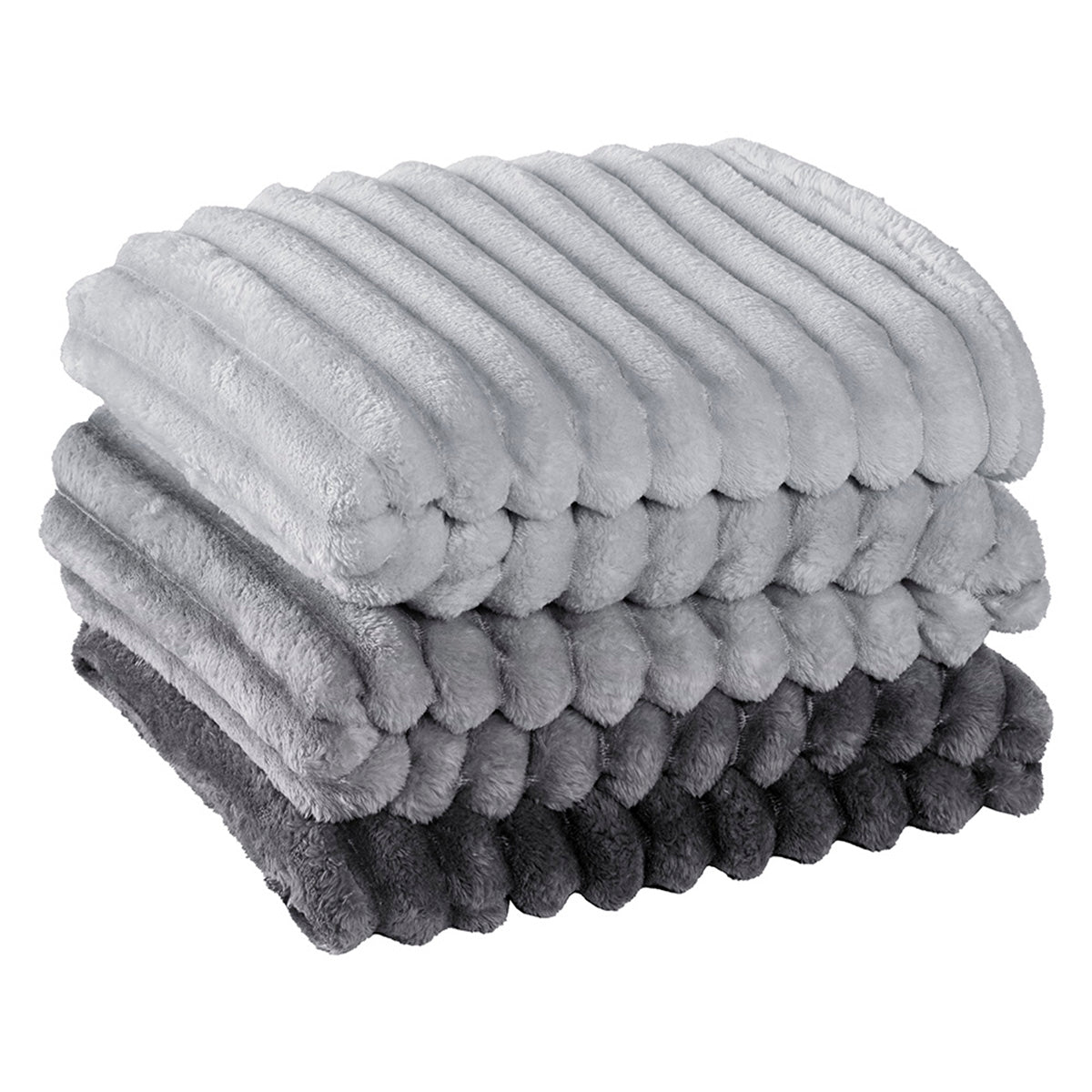Cobertor Ultrasoft Fluffy Queen Microfibra Flannel 320g/m² Grafite