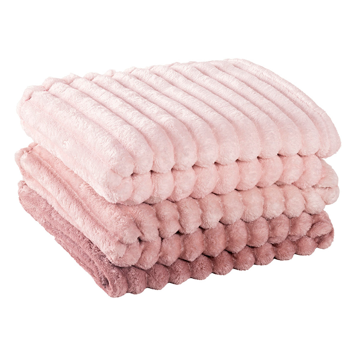 Cobertor Ultrasoft Fluffy Queen Microfibra Flannel 320g/m² Rosa