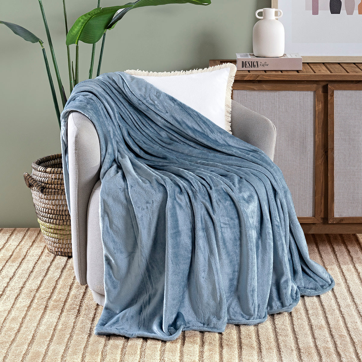 Cobertor Ultrasoft Sibéria Queen Microfibra Flannel 280g/m² Azul