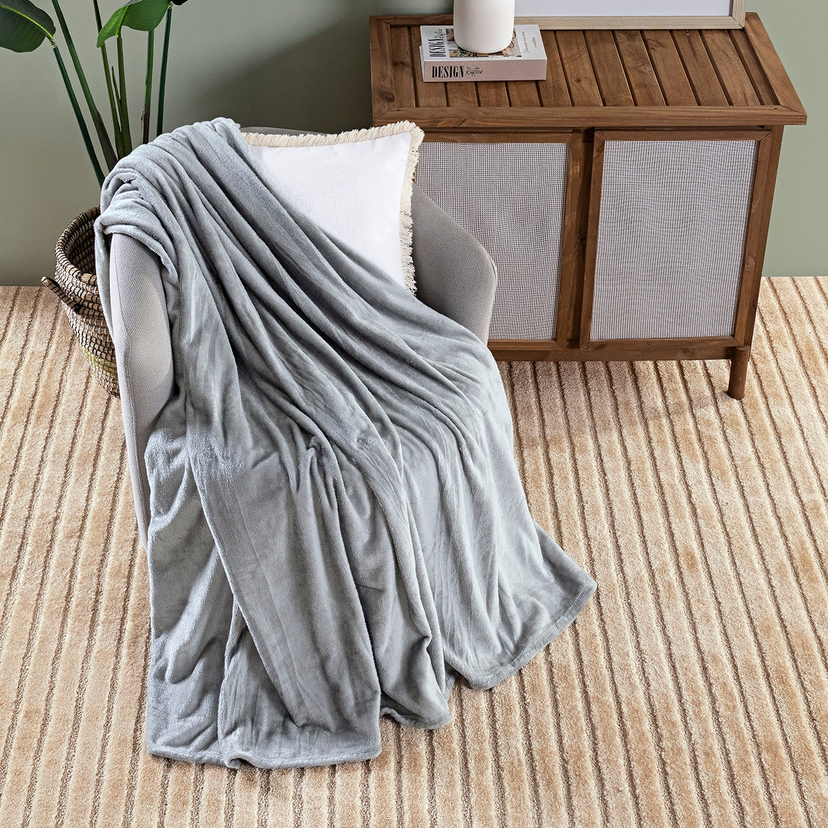 Cobertor Ultrasoft Sibéria Queen Microfibra Flannel 280g/m² Cinza