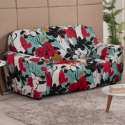 Capa para Sofá Coladinha com Elástico em Volta Florata Abstrata