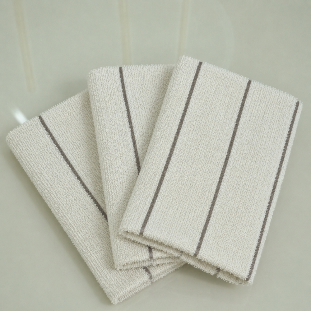 Kit 3 Panos de Copa Felpudo Bonjour 100% Algodão 70 x 45 cm Palha