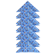 Kit 12 Guardanapos de Tecido Allegra Microfibra 35 x 35 cm Azulejo
