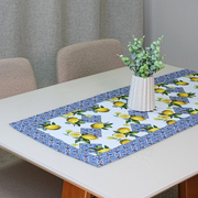Caminho de Mesa Allegra Microfibra Estampa Digital 43 x 125 cm Limão