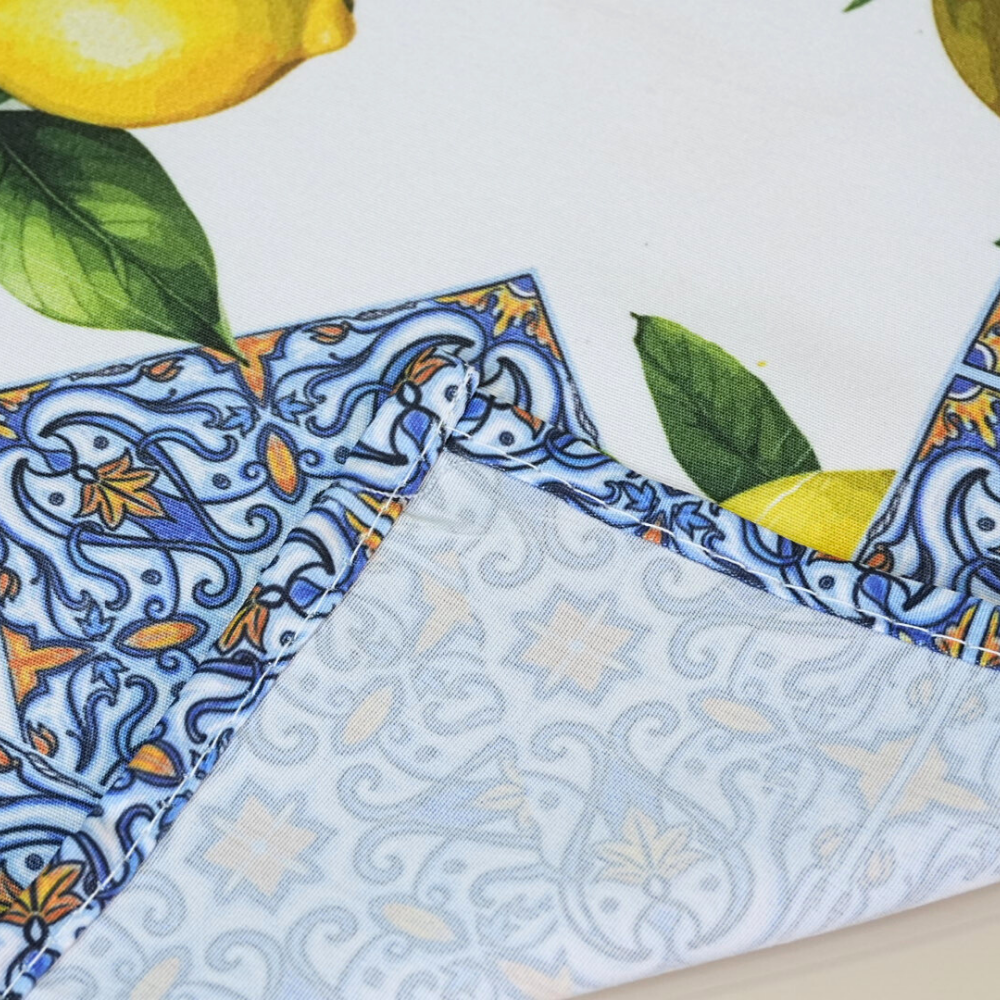 Caminho de Mesa Allegra Microfibra Estampa Digital 43 x 125 cm Limão