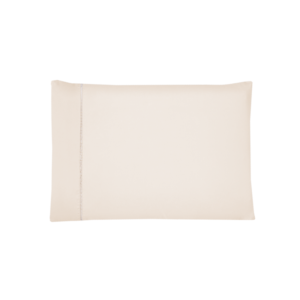 Par de Fronhas Ponto Palito 70 x 50 cm Micropercal 300 Fios 2 Peças Palha