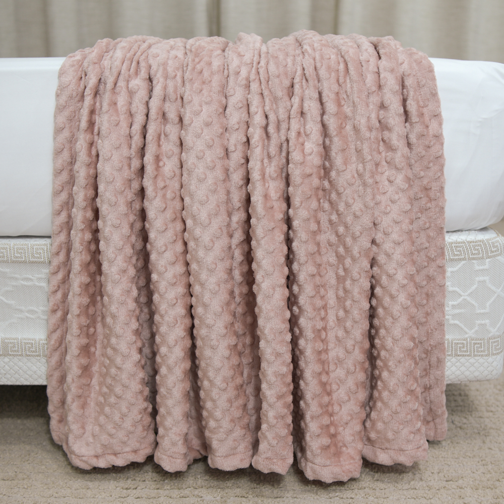 Manta Cobertor Delicatta Fleece Bolinha 220 x 240 cm Rosa