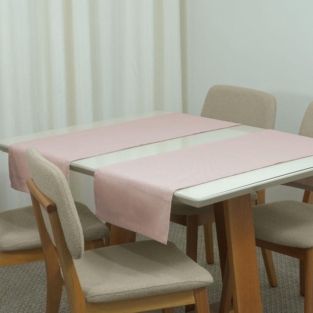 Caminho de Mesa Essence Tecido Linho 40 x 130 cm Rose