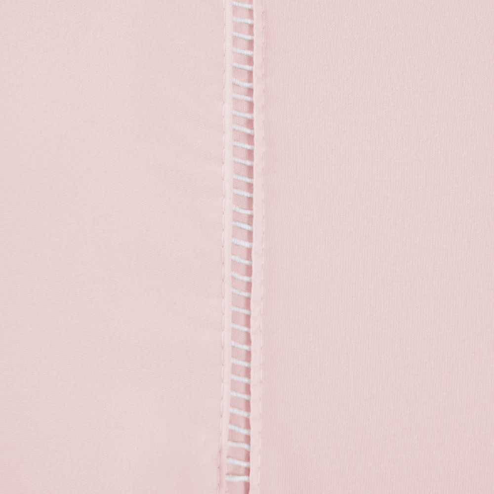 Par de Fronhas Ponto Palito 70 x 50 cm Micropercal 300 Fios 2 Peças Rose