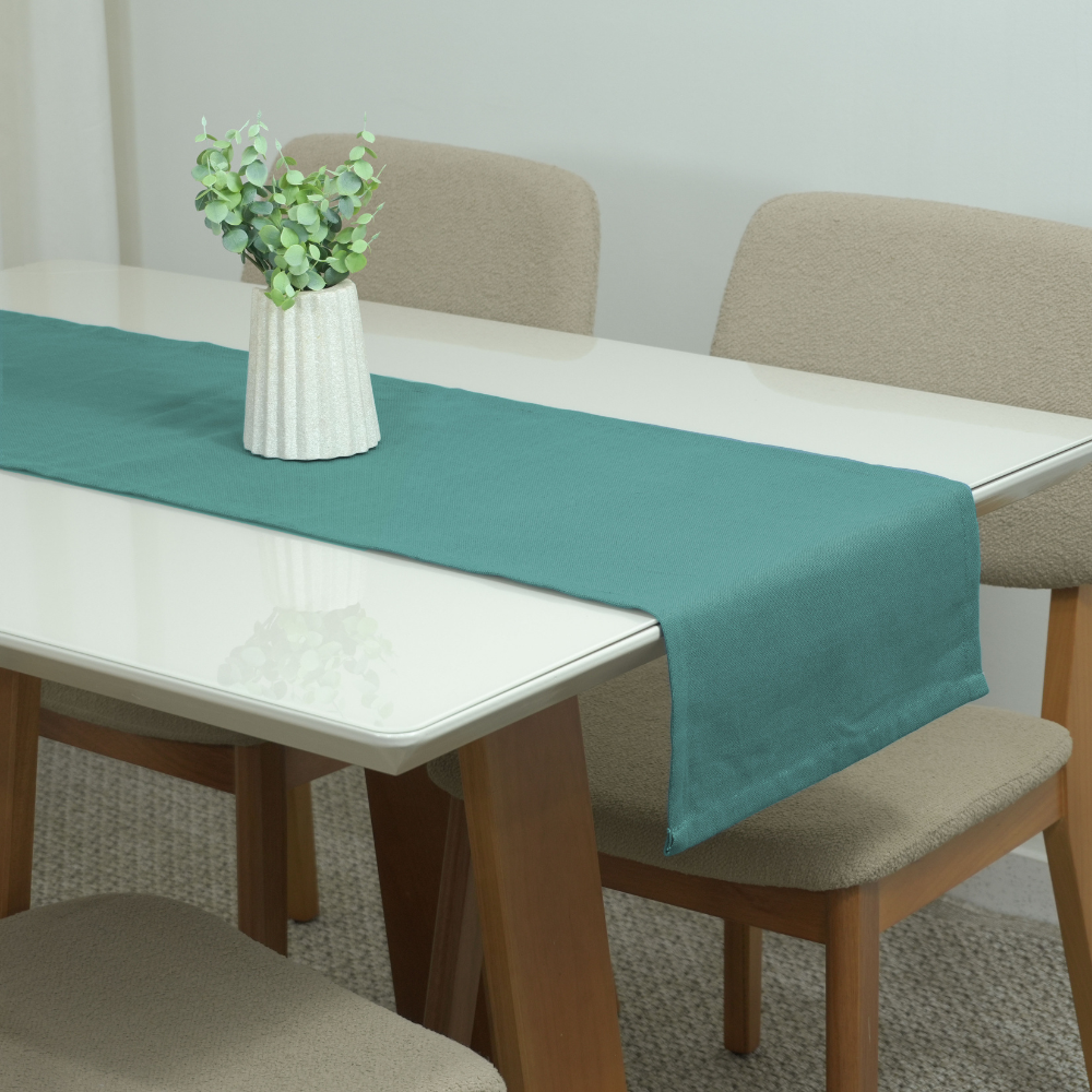 Caminho de Mesa Essence Tecido Linho 40 x 130 cm Verde