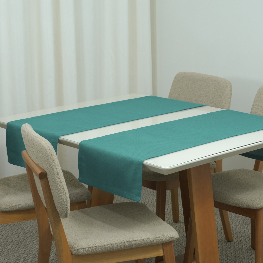 Caminho de Mesa Essence Tecido Linho 40 x 130 cm Verde
