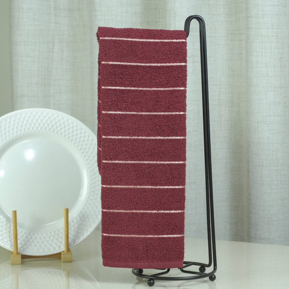 Kit 3 Panos de Copa Felpudo Bonjour 100% Algodão 70 x 45 cm Vermelho