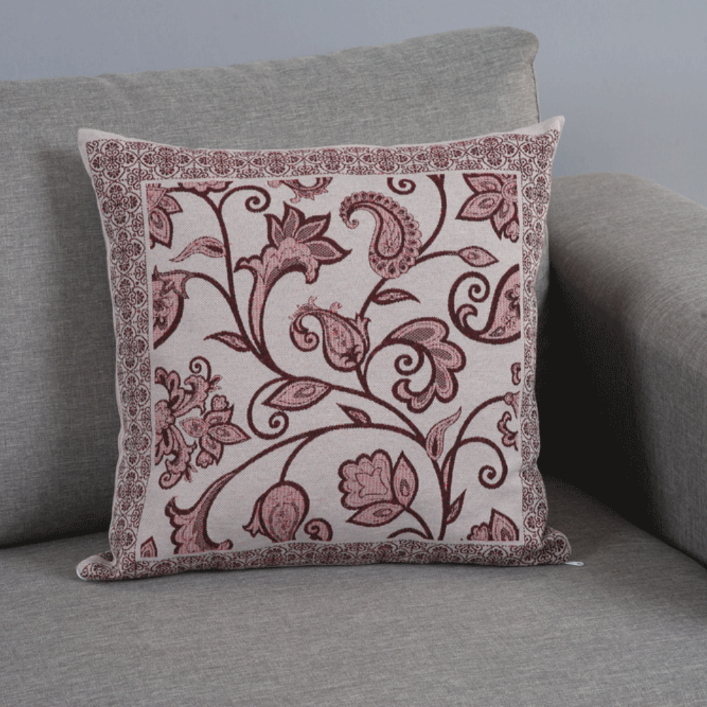 Capa para Almofada Grécia Jacquard 45 x 45 cm com Zíper 1 un Vinho