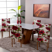 Kit 04 Capas para Cadeira de Jantar com Elástico Roseiral