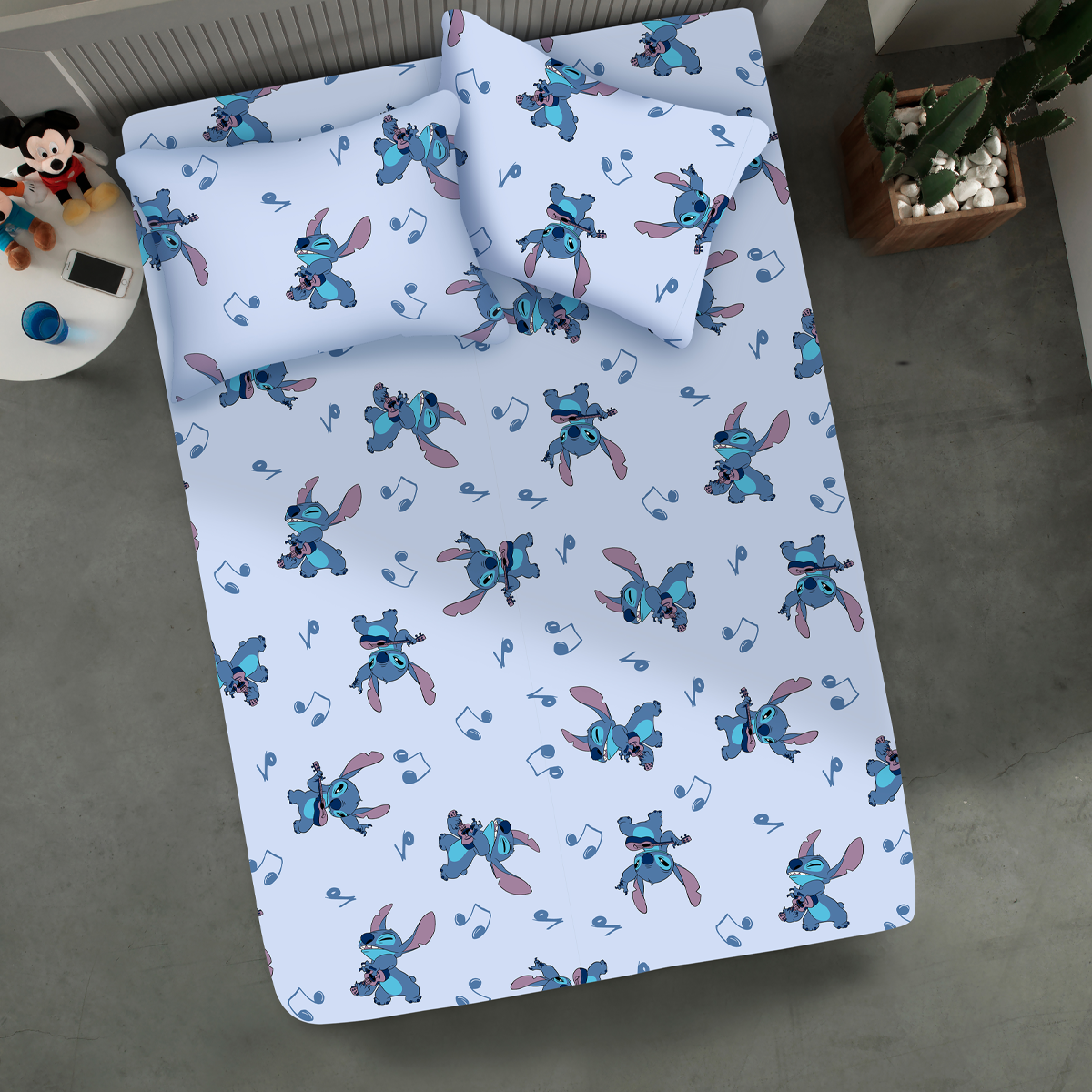 Jogo de Lençol Solteiro 2 Peças Algodão Stitch Song